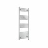 Fjord 1400 x 600mm Curved Chrome Thermostatic Touch Control Wifi Electric Heated Towel Rail