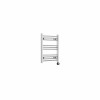 Bergen 600 x 500mm Straight Chrome Thermostatic Touch Control Electric Heated Towel Rail