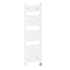 Bergen 1500 x 500mm Straight White Thermostatic Electric Heated Towel Rail