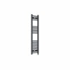 Bergen 1200 x 300mm Straight Anthracite Prefilled Electric Heated Towel Rail