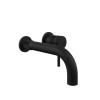 Eden Modern Wall Mounted Basin Mixer Tap Matt Black