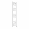 Fjord 1800 x 400mm Curved White Thermostatic Touch Control Wifi Electric Heated Towel Rail