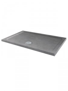 1200 x 900 mm ABS Stone Low Profile Grey Sparkle Rectangle Shower Tray