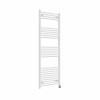 Fjord 1600 x 600mm Curved White Thermostatic Touch Control Electric Heated Towel Rail