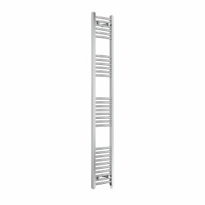 Fjord 1800 x 300mm Curved Chrome Prefilled Electric Heated Towel Rail