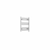 Bergen 600 x 500mm Straight Chrome Prefilled Electric Heated Towel Rail