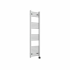 Bergen 1400 x 400mm Straight Chrome Thermostatic Touch Control Electric Heated Towel Rail