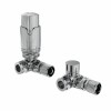 Corner Thermostatic Radiator Valve and Lockshield Valve
