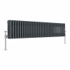 Bern 300 x 1460mm Anthracite Triple Column Horizontal Traditional Radiator