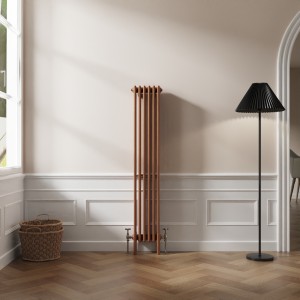 Bern 1500 x 290mm Traditional Metallic Bronze Vertical Four Column Radiator
