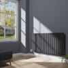 Karlstad 600 x 1158mm Anthracite Flat Panel Horizontal Wifi Electric Radiator - 1000W