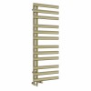 Kongsberg 1200 x 450mm Dual Fuel Brushed Brass Simple Electric Heated Towel Rail