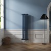 Bern 1500 x 380mm Sapphire Blue Double Column Vertical Traditional Radiator