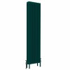 Bern 1800 x 470mm Traditional Blue Green Vertical Four Column Radiator