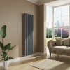 Lulea 1800 x 550mm Anthracite Single Vertical Flat Panel Designer Radiator