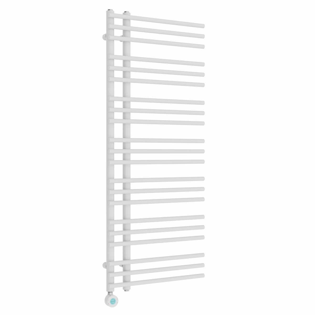 Solberg 1250 x 500mm White Electric Towel Rail with Touch Control Thermostat - 600W