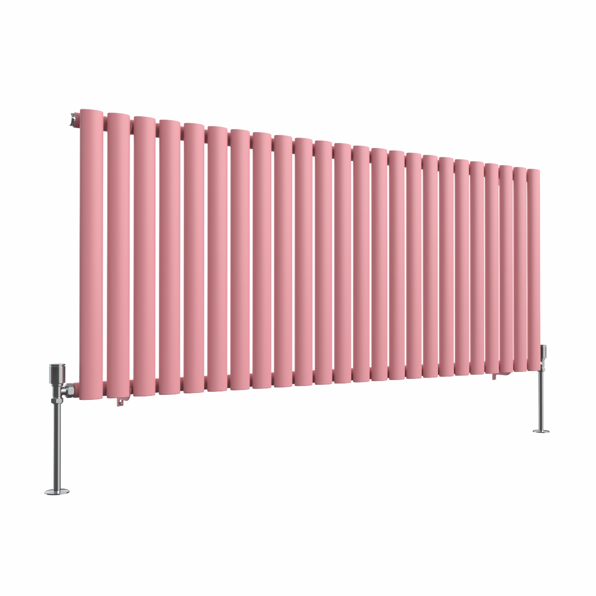 Norden 600 x 1417mm Rose Clair Pink Single Horizontal Oval Column Designer Radiator