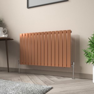 Karlstad 600 x 1022mm Metallic Bronze Single Flat Panel Horizontal Designer Radiator