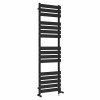 Juva 1600 x 450mm Dual Fuel Satin Black Flat Panel Simple Electric Heated Towel Rail