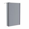Wasdale 1000mm Wet Room Screen with 200mm Hinged Wet Room Return Screen - Black Smoked