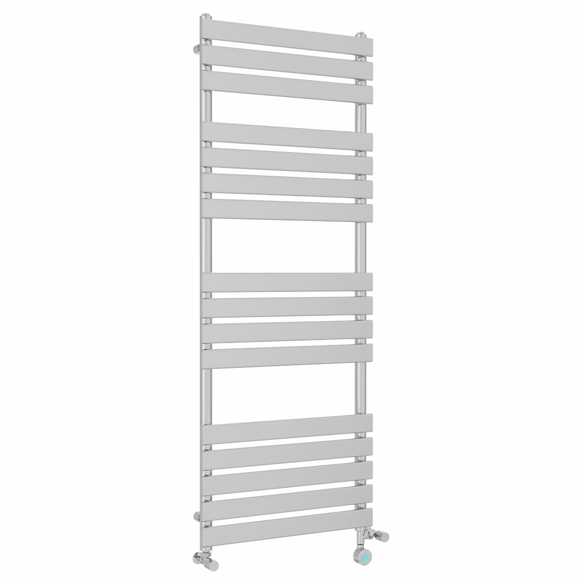 Juva 1600 x 600mm Dual Fuel Chrome Flat Panel Thermostatic Touch Control Electric Heated Towel Rail