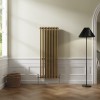 Bern 1500 x 560mm Metallic Gold Triple Vertical Column Radiator