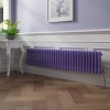Bern 300 x 1460mm Elegant Purple Double Column Horizontal Traditional Radiator