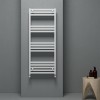 Carisa Fame 1220 x 500mm White Designer Aluminium Towel Rail