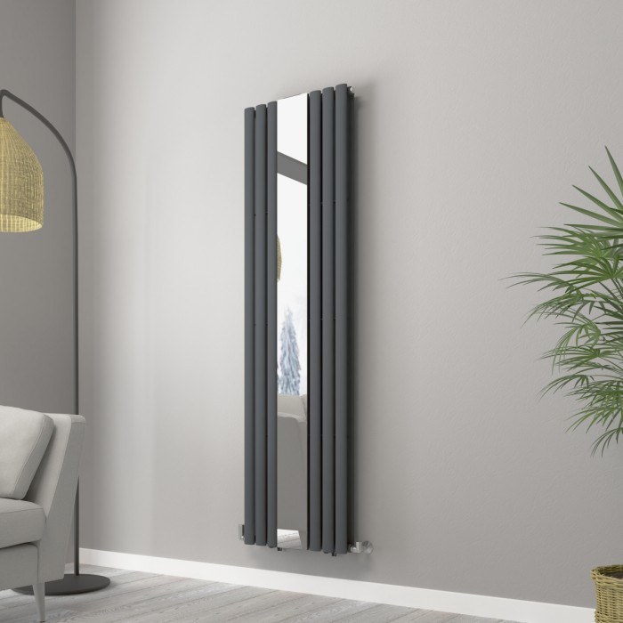 Norden 1800 x 500mm Anthracite Mirror Double Panel Vertical