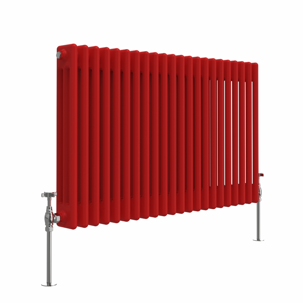 Bern 600 x 1010mm Traditional Signal Red Triple Horizontal Column Radiator
