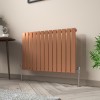 Karlstad 600 x 886mm Metallic Bronze Single Flat Panel Horizontal Designer Radiator