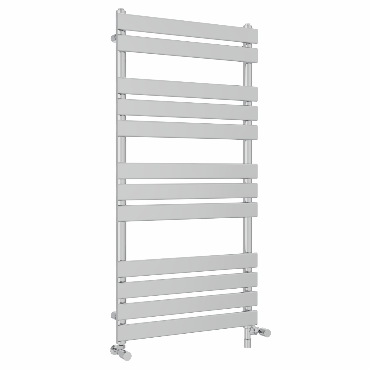 Juva 1200 x 600mm Dual Fuel Chrome Flat Panel Simple Electric Heated Towel Rail
