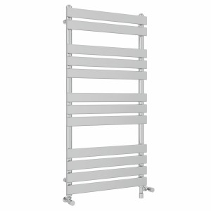 Juva 1200 x 600mm Dual Fuel Chrome Flat Panel Simple Electric Heated Towel Rail