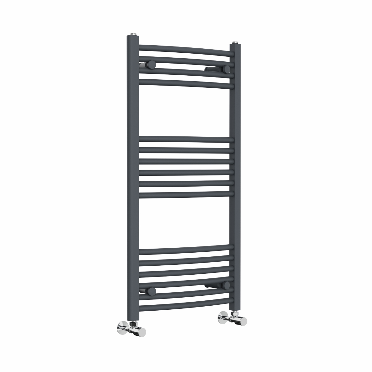 Fjord 1000 x 500mm Curved Anthracite Heated Towel Rail