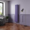Norden 1800 x 355mm Elegant Purple Double Vertical Oval Column Designer Radiator