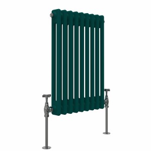 Bern 600 x 425mm Blue Green Double Horizontal Column Radiator