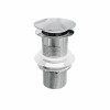 Round Dome Unslotted Click Clack Basin Waste Chrome