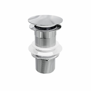 Round Dome Unslotted Click Clack Basin Waste Chrome