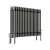 Bern 600 x 830mm Raw Metal Four Column Horizontal Traditional Radiator