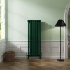 Bern 1500 x 560mm Traditional Moss Green Vertical Four Column Radiator