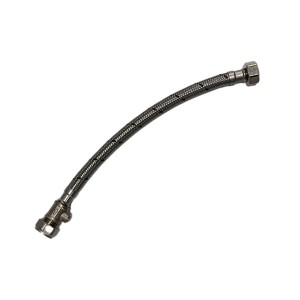15mm x 1/2" Flexible Tap Connector With Isolation Valve 300mm - WRAS Approved