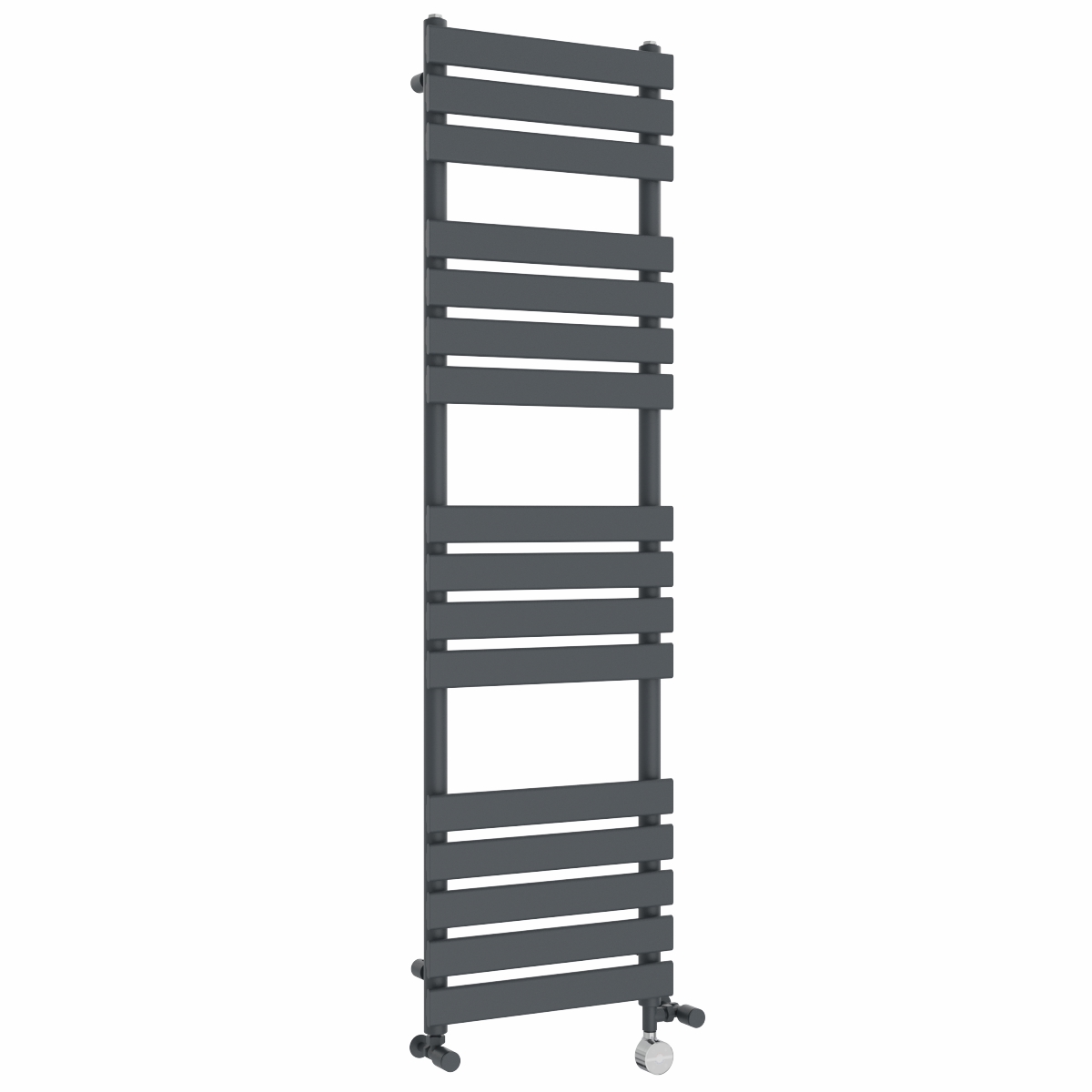 Juva 1600 x 450mm Dual Fuel Sand Grey Flat Panel Thermostatic Touch Control Electric Heated Towel Rail