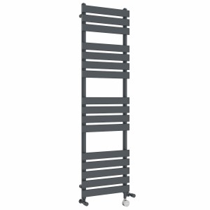 Juva 1600 x 450mm Dual Fuel Sand Grey Flat Panel Thermostatic Touch Control Electric Heated Towel Rail