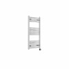 Fjord 1000 x 500mm Curved Chrome Thermostatic Touch Control Electric Heated Towel Rail