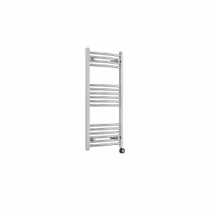 Fjord 1000 x 500mm Curved Chrome Thermostatic Touch Control Electric Heated Towel Rail
