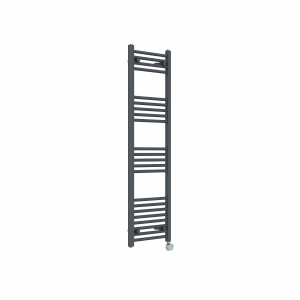 Bergen 1400 x 400mm Straight Anthracite Thermostatic Touch Control Electric Heated Towel Rail