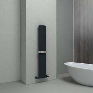 Carisa Play Bath 1200 x 185mm Anthracite Designer Aluminium Radiator