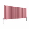 Norden 600 x 1417mm Rose Clair Pink Double Horizontal Oval Column Designer Radiator