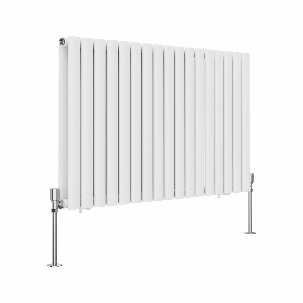 Norden 600 x 1004mm White Double Horizontal Oval Tube Designer Radiator