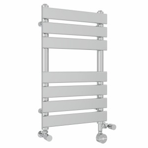 Juva 650 x 400mm Dual Fuel Chrome Flat Panel Thermostatic Touch Control Electric Heated Towel Rail